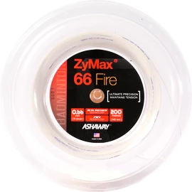 Racordaj badminton Ashaway ZyMax 66 Fire Power White - 200 m