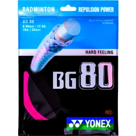 Racordaj badminton Yonex BG 80 Pink (12 m)