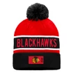 Șepci de iarnă Fanatics  Authentic Pro Game & Train Cuffed Pom Knit Chicago Blackhawks