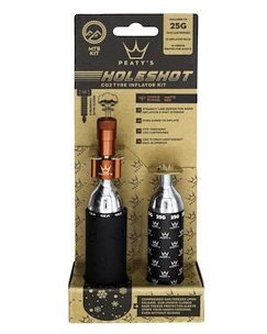 Set cap de umflare CO2 cu cartușe PEATY'S  Mtb (25g) - red (ppr-hti-mtb-red-12)