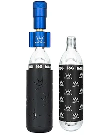 Set cap de umflare CO2 cu cartușe PEATY'S Road & gravel (16g) - navy (ppr-hti-rag-nvy-12)