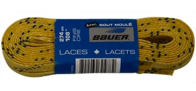 Șireturi de hochei Bauer  Waxed 36 pairs  305 cm, alb