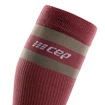 Șosete de compresie pentru femei CEP  80s Hiking Berry/Sand