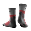 Șosete de compresie pentru femei CEP Hiking Light Merino Mid Cut Berry/Grey