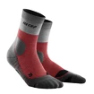 Șosete de compresie pentru femei CEP Hiking Light Merino Mid Cut Berry/Grey