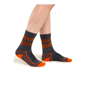 Șosete pentru bărbați Icebreaker Merino Hike+ Light Crew Natural Summit Graphite/Blaze/Black  XL