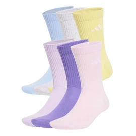 Șosete pentru copii adidas Cushined Crew Violet Fusion 6 Pack