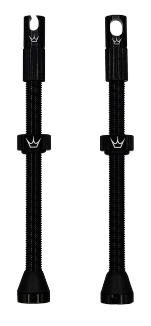 Supapă tubeless PEATY'S  X chris king (mk2) black tubeless valves - 80mm (ptv2-80-blk-12)