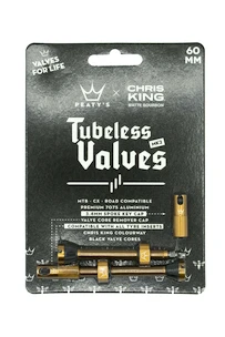 Supapă tubeless PEATY'S  X chris king (mk2) bourbon tubeless valves 60mm (ptv2-60-brb-12)