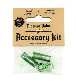 Supapă tubeless PEATY'S X chris king (mk2) emerald tubeless valves accessory kit (ptv2-accs-emr-12)
