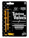 Supapă tubeless PEATY'S  X chris king (mk2) gold tubeless valves - 80mm (ptv2-80-gld-12)