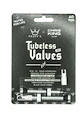 Supapă tubeless PEATY'S  X chris king (mk2) silver tubeless valves 60mm (ptv2-60-sil-12)