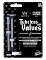 Supapă tubeless PEATY'S  X chris king (mk2) silver tubeless valves - 80mm (ptv2-80-sil-12)