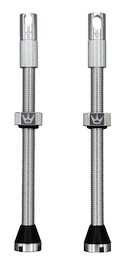 Supapă tubeless PEATY'S X chris king (mk2) silver tubeless valves - 80mm (ptv2-80-sil-12)