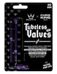 Supapă tubeless PEATY'S  X chris king (mk2) violet tubeless valves - 80mm (ptv2-80-vlt-12)