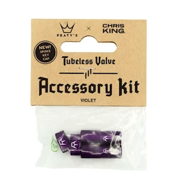 Supapă tubeless PEATY'S X chris king (mk2) violet tubeless valves accessory kit (ptv2-accs-vlt-12)