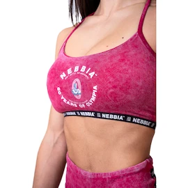 Sutien pentru femei Nebbia NEBBIA x OLYMPIA Washed Open Back Sports Bra LEGACY 779 red