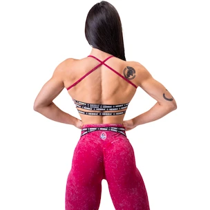 Sutien pentru femei Nebbia NEBBIA x OLYMPIA Washed Open Back Sports Bra LEGACY 779 red