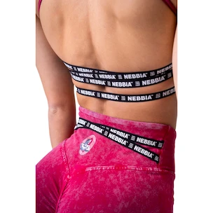 Sutien pentru femei Nebbia NEBBIA x OLYMPIA Washed Open Back Sports Bra LEGACY 779 red