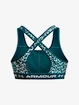 Sutien pentru femei Under Armour  Crossback Mid Print-GRN