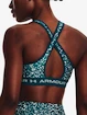 Sutien pentru femei Under Armour  Crossback Mid Print-GRN