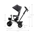 Tricicletă Kinderkraft Aveo Malachite Grey