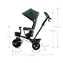 Tricicletă Kinderkraft Aveo Mystic Green