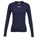 Tricou de compresie pentru femei CCM  LS Training Tee Navy Senior