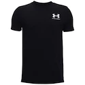 Tricou pentru băieți Under Armour  Sportstyle Left Chest SS Black S