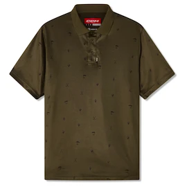 Tricou pentru bărbați CCM Polo Print Khaki Green