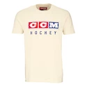Tricou pentru bărbați CCM Vintage Fall SS Tee Unbleached S
