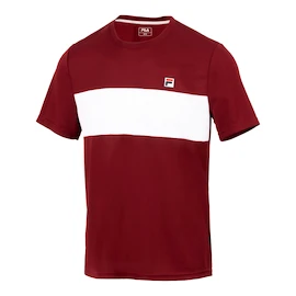 Tricou pentru bărbați Fila T-Shirt Bosse Cabernet/White Alyssum