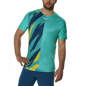 Tricou pentru bărbați Mizuno  Shadow Graphic Tee Turquoise M