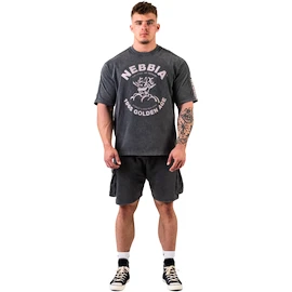 Tricou pentru bărbați Nebbia NEBBIA x OLYMPIA Washed Oversized T-Shirt GOLDEN AGE 790 black