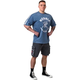 Tricou pentru bărbați Nebbia NEBBIA x OLYMPIA Washed Oversized T-Shirt GOLDEN AGE 790 blue