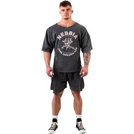 Tricou pentru bărbați Nebbia NEBBIA x OLYMPIA Washed Rag Top GOLDEN AGE 788 black