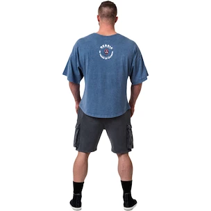Tricou pentru bărbați Nebbia NEBBIA x OLYMPIA Washed Rag Top GOLDEN AGE 788 blue