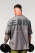 Tricou pentru bărbați Nebbia  Washed-off Oversized Heavyweight Cotton T-shirt NO SHORTCUTS 369 Light Grey