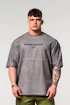 Tricou pentru bărbați Nebbia  Washed-off Oversized Heavyweight Cotton T-shirt NO SHORTCUTS 369 Light Grey