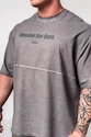 Tricou pentru bărbați Nebbia  Washed-off Oversized Heavyweight Cotton T-shirt NO SHORTCUTS 369 Light Grey