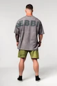 Tricou pentru bărbați Nebbia  Washed-off Oversized Heavyweight Cotton T-shirt NO SHORTCUTS 369 Light Grey