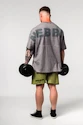 Tricou pentru bărbați Nebbia  Washed-off Oversized Heavyweight Cotton T-shirt NO SHORTCUTS 369 Light Grey