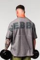 Tricou pentru bărbați Nebbia  Washed-off Oversized Heavyweight Cotton T-shirt NO SHORTCUTS 369 Light Grey