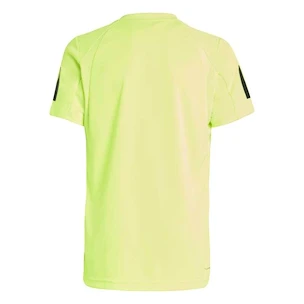 Tricou pentru copii adidas  B Club 3 Stripes Tee Lucid Lemon