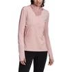 Tricou pentru femei adidas Own The Run 1/2 Zip Wonder Mauve