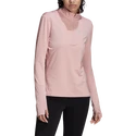 Tricou pentru femei adidas Own The Run 1/2 Zip Wonder Mauve