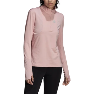 Tricou pentru femei adidas Own The Run 1/2 Zip Wonder Mauve L
