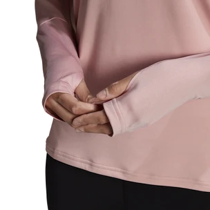 Tricou pentru femei adidas Own The Run 1/2 Zip Wonder Mauve L