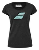 Tricou pentru femei Babolat  Exercise Flag Tee Women Black Heather L