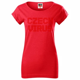 Tricou pentru femei Czech Virus Dotted Red